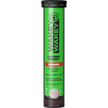 Wakey Wakey Energy Caffeine Effervescent Tablets 20 pack