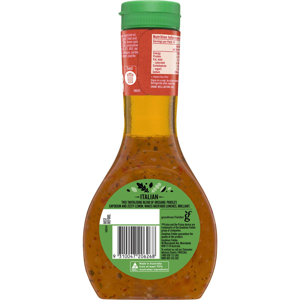 Praise Dressings Italian Original 330ml