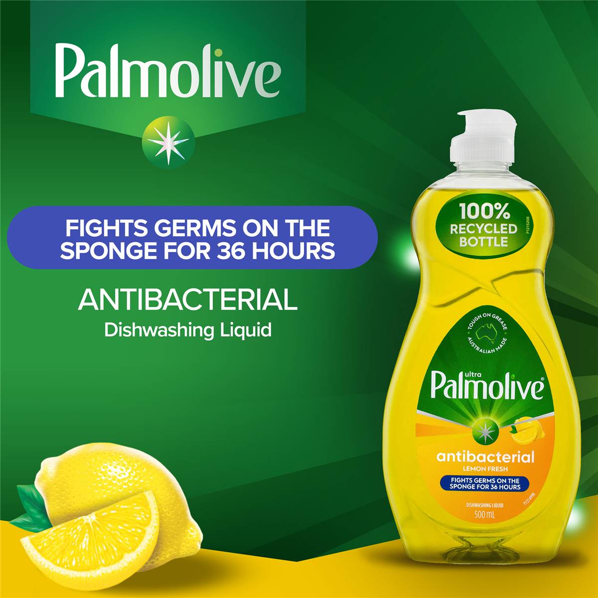 Palmolive Dishwashing Liquid Antibacterial Lemon - Ultra 500ml