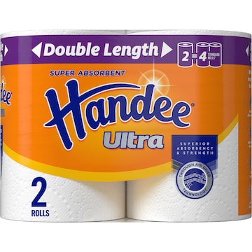 Handee Ultra Double Length White Paper Towel 2 x 120 pack