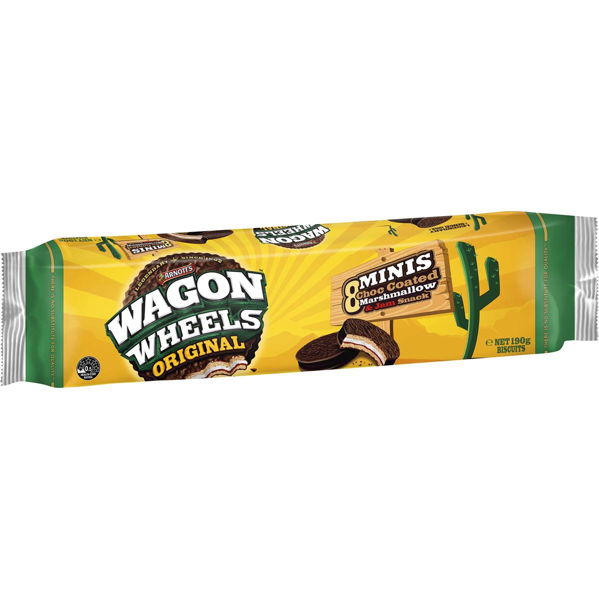 Arnotts Wagon Wheels Original Mini Chocolate Biscuits 190g