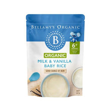 BELLAMYS ORGANIC MILK & VANILLA BABY RICE 125G
