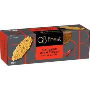 OB Finest Three Cheese Crisps With Chilli 85g