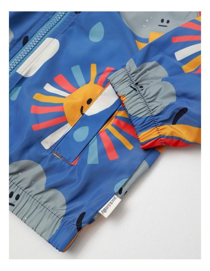 Comet Seasons Fold Away Raincoat in Blue