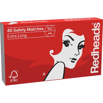 Redheads Extra Long Matches 45 pack