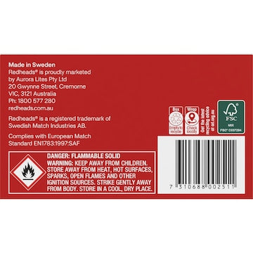 Redheads Extra Long Matches 45 pack