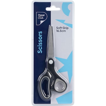 Paperclick Scissors with Soft Grip 17cm Assorted each