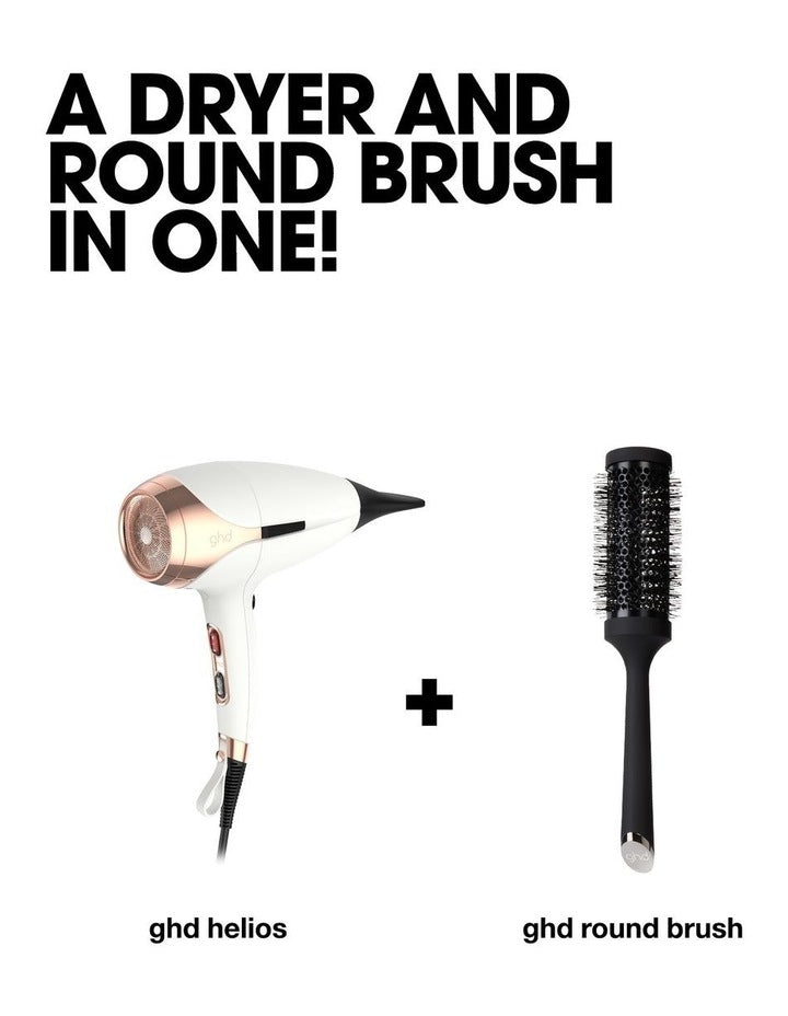 Duet Blow Dry 2-in-1 Hair Dryer Brush in White