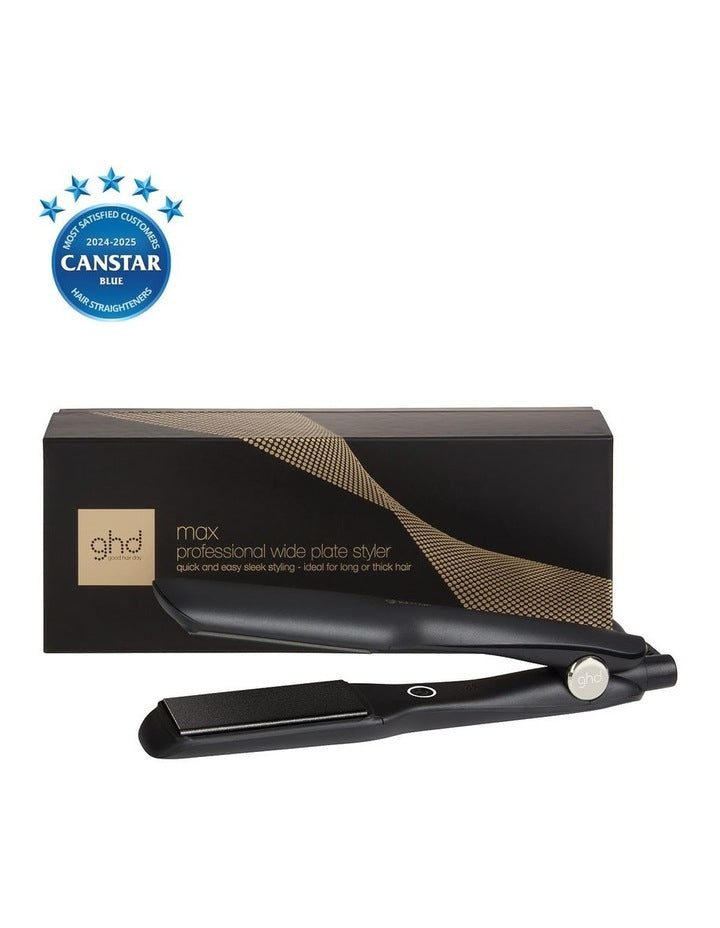 Max Wide-Plate Hair Straightener in Black
