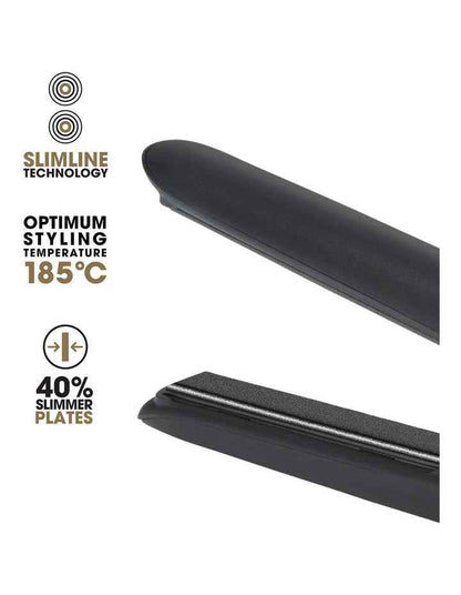 Mini Slim Plate Hair Straightener in Black