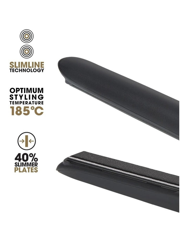 Mini Slim Plate Hair Straightener in Black