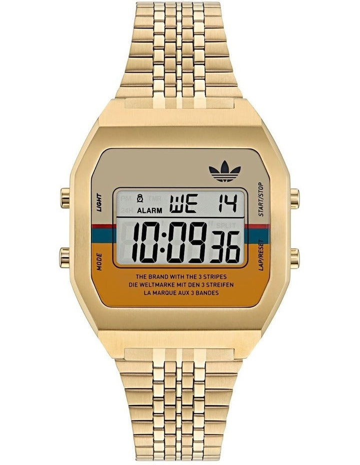 Digital Two Multicolor Mask IP Sst Bracelet in Yellow/Gold
