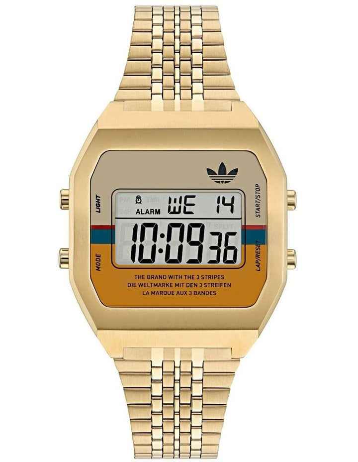 Digital Two Multicolor Mask IP Sst Bracelet in Yellow/Gold
