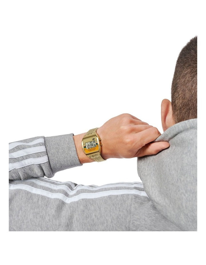 Digital Two Multicolor Mask IP Sst Bracelet in Yellow/Gold
