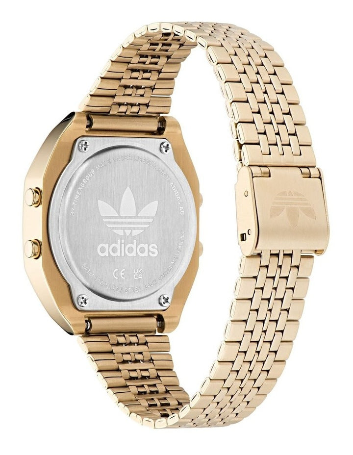 Digital Two Multicolor Mask IP Sst Bracelet in Yellow/Gold