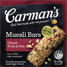 Carman's Muesli Bars Classic Fruit & Nut 6 pack