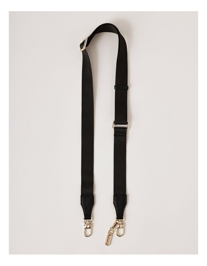 Cali Plain Bag Strap in Black