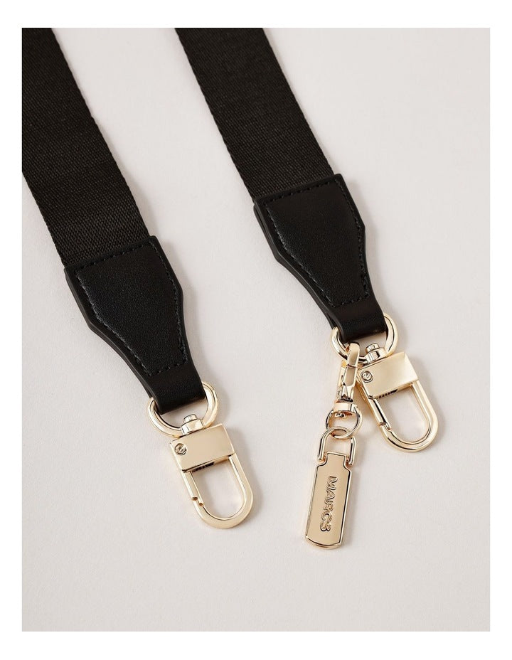 Cali Plain Bag Strap in Black