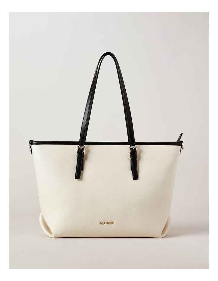 Beirut Tote Bag in Vanilla/Black