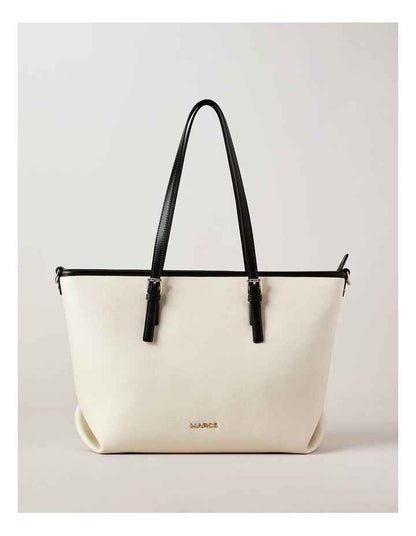 Beirut Tote Bag in Vanilla/Black