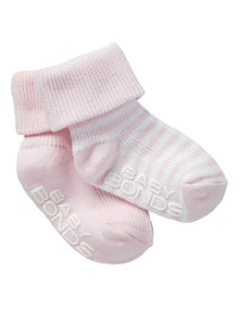Baby Classic Cuff Sock 2 Pack in Pink