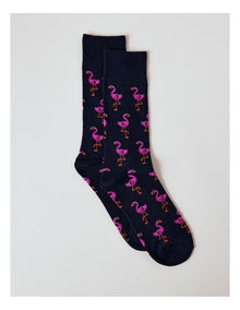 Flamingo Crew Sock in French Navy
