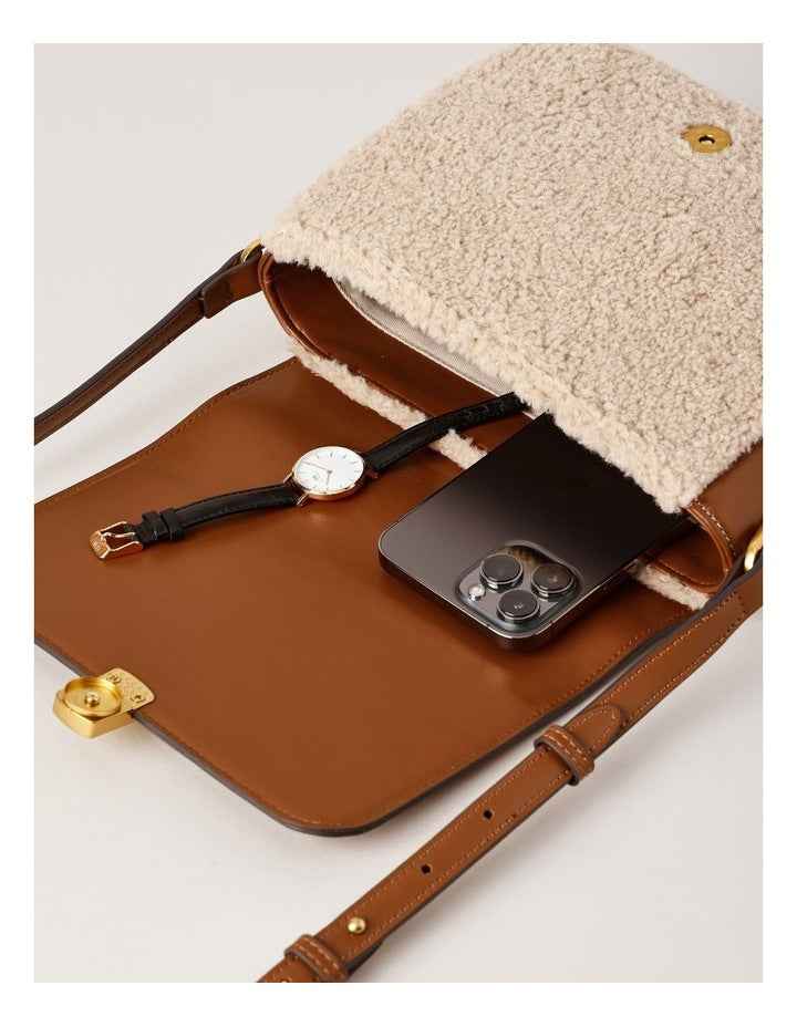 Imelda Crossbody Bag in Shearling