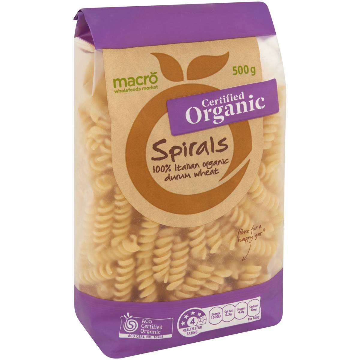 Macro Organic Spirals Pasta 500g