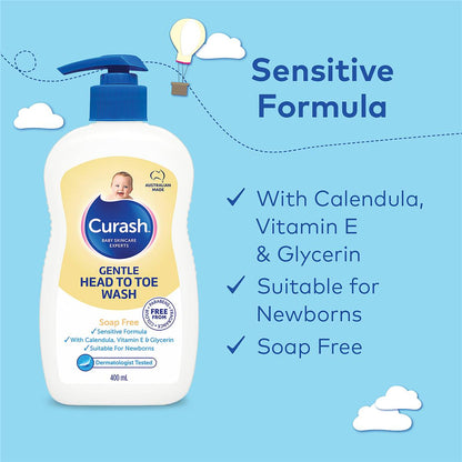Curash Gentle Baby Head to Toe Wash 400ml