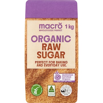 Macro Organic Raw Sugar 1kg
