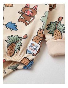 Albi Animals Bodysuit in Oat Marle
