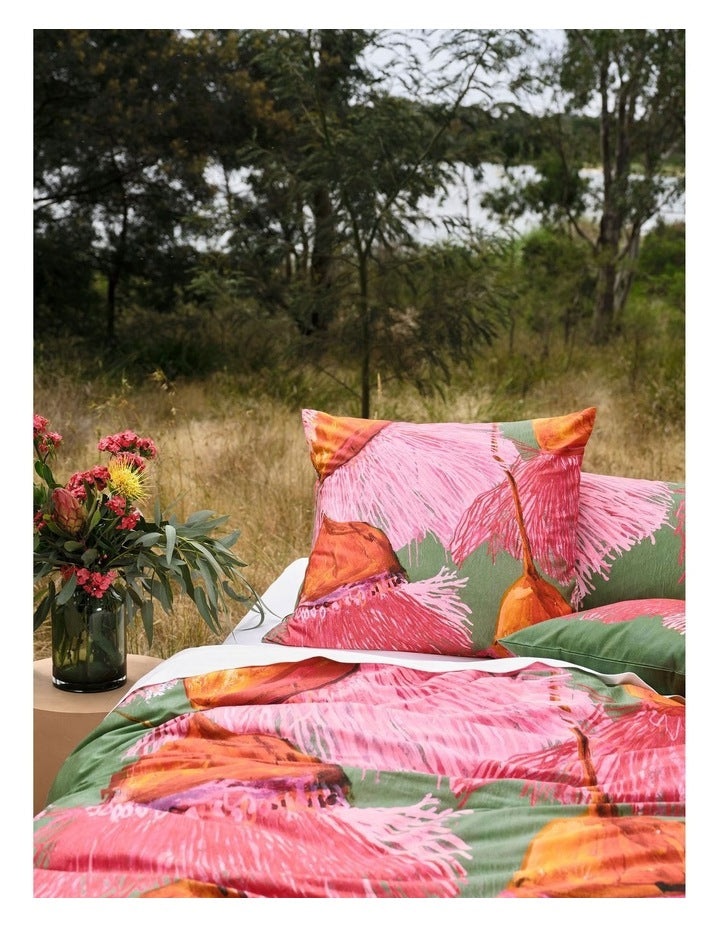 Magical Mop Top Quilt Cover Set in Green