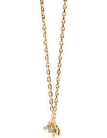 Green Fleur Necklace in Gold