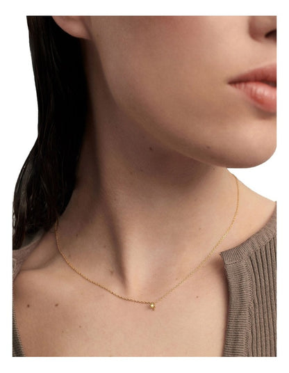 Green Fleur Necklace in Gold