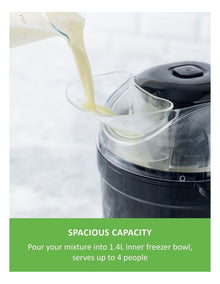 Ice Cream Maker Black PFAS-free coating