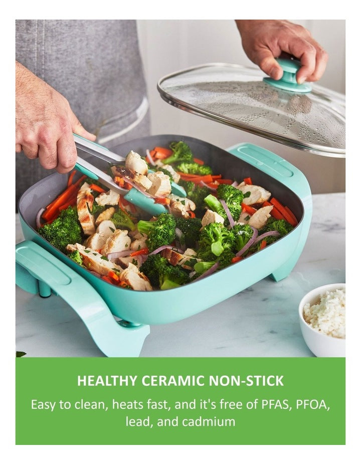 Electric Frypan in Turquoise