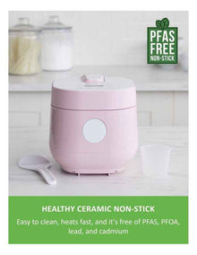 Rice Cooker Pink PFAS-free coating in 1.2L