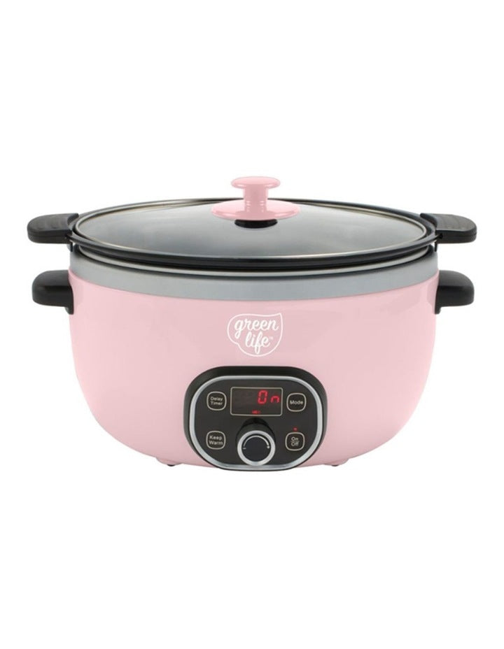 Healthy Cook Duo Slow Cooker in Pink