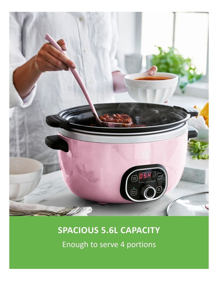 Healthy Cook Duo Slow Cooker in Pink