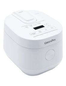 Rice Cooker White 2L/8 cups in White PFAS-free ceramic non-stick