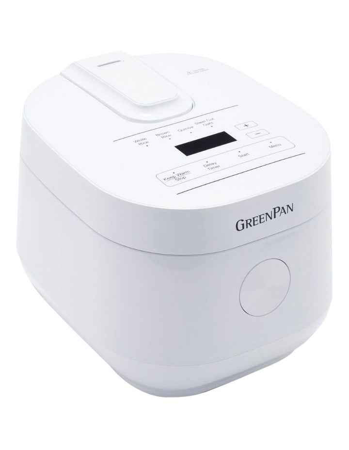 Rice Cooker White 2L/8 cups in White PFAS-free ceramic non-stick