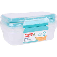 Decor Fresh Seal Clips Container Set Oblong 2L x 2 pack