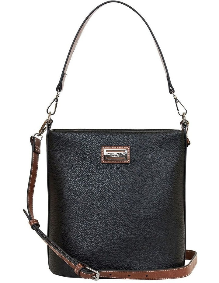 Valerie  Bucket Bag in Black