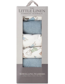 Towelling Barklife Dog Wash Cloth 6 Pack in Blue