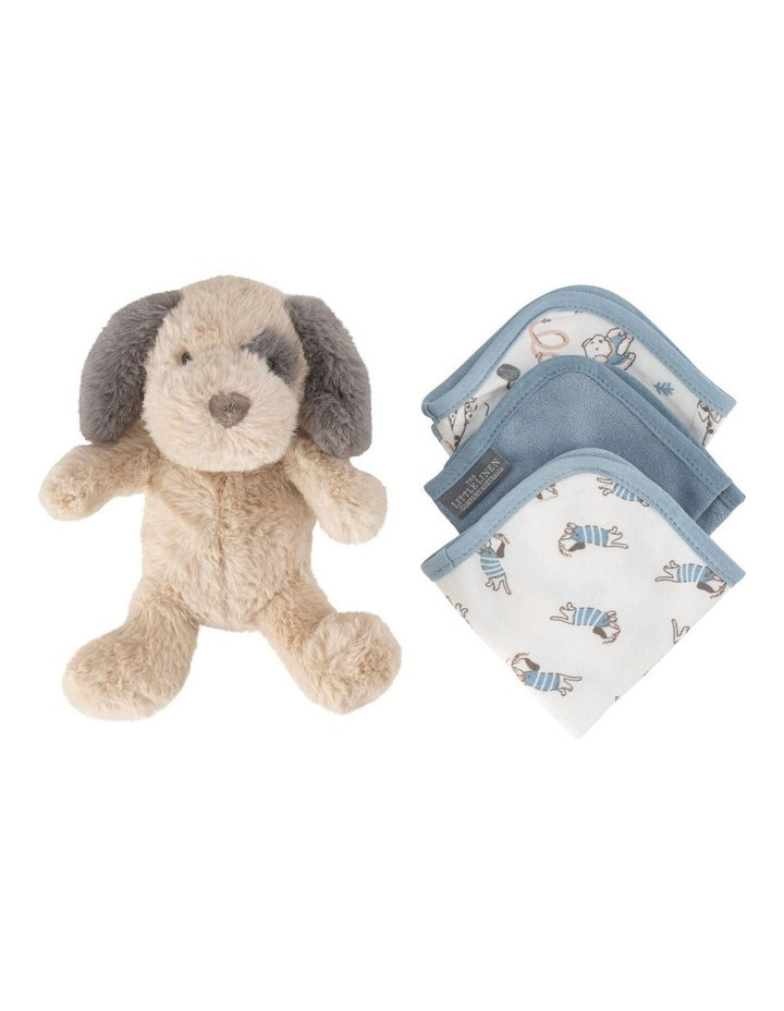 Plush Toy & Washers Barklife Dog in Blue