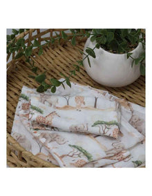Adventure Bamboo Muslin Face Washers 6 Pack in White/Multi