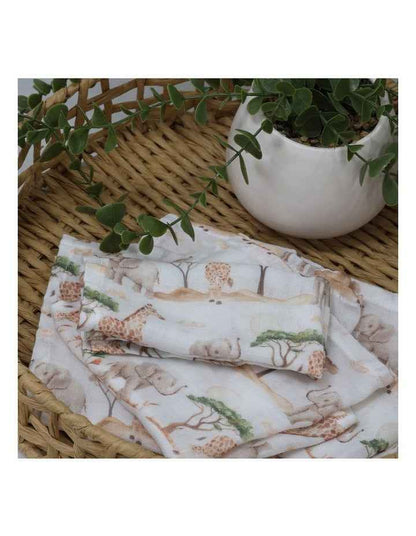 Adventure Bamboo Muslin Face Washers 6 Pack in White/Multi