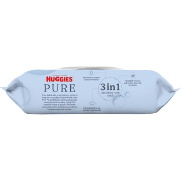Huggies PURE 99% Purified Water Baby Wipes 72 pack