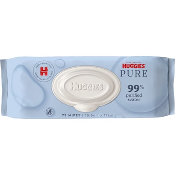 Huggies PURE 99% Purified Water Baby Wipes 72 pack