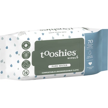 Tooshies Baby Wipes Pure Water 70 pack